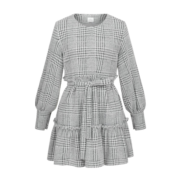 Dress Checkered bunny mini black checkered