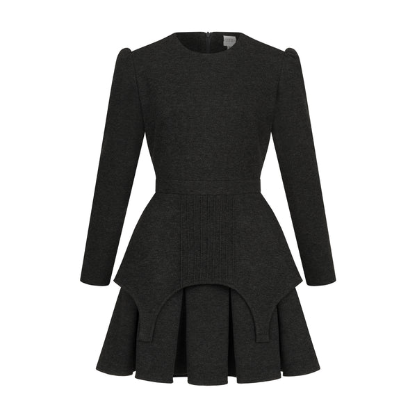 Dress Adel mini with basque graphite