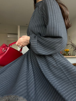 Dress Sicily suit gray striped