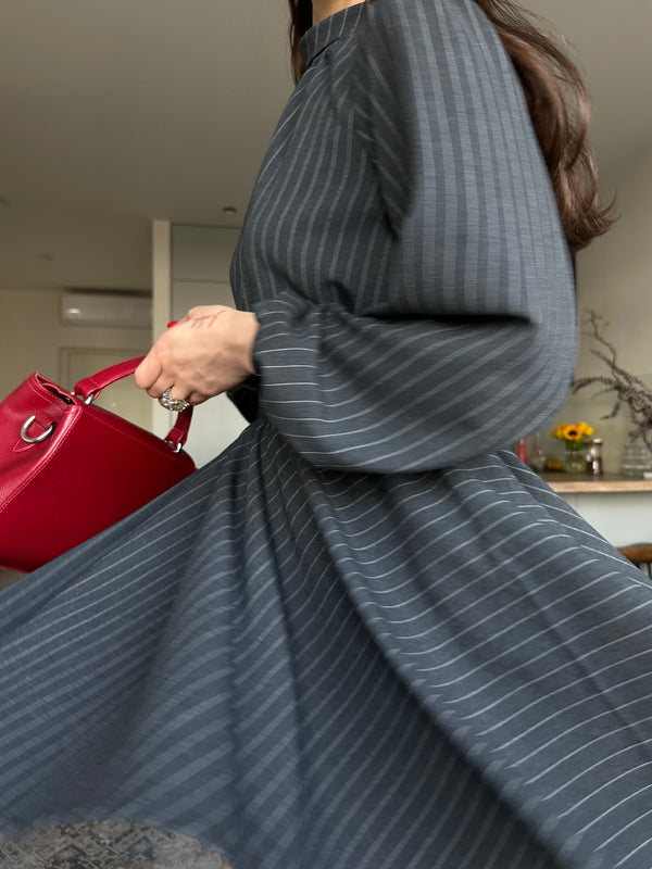 Dress Sicily suit gray striped