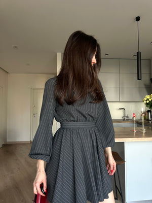 Dress Sicily suit gray striped