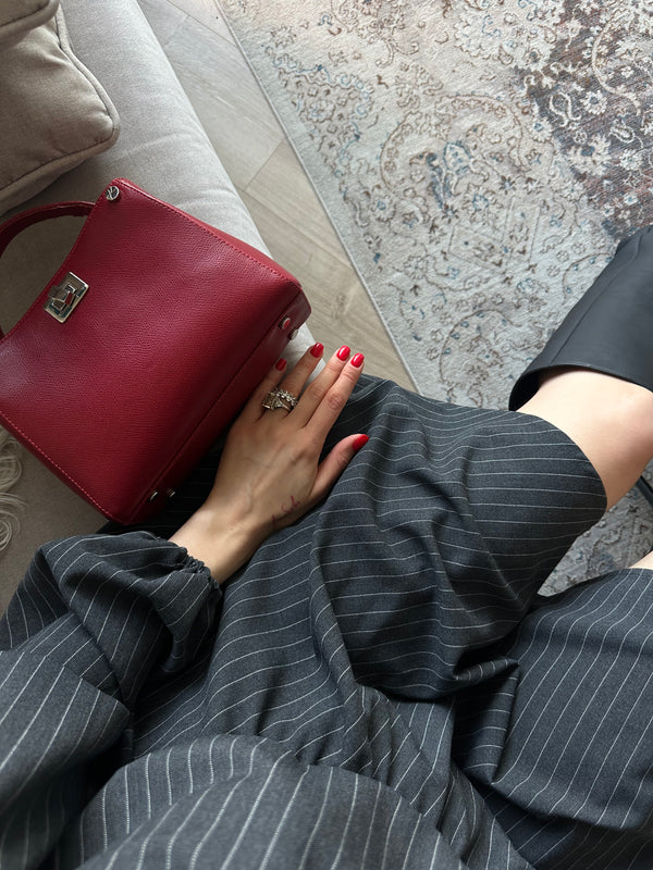 Dress Sicily suit gray striped