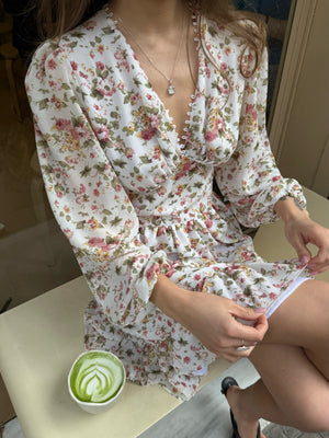 Dress Floral pink flowers print