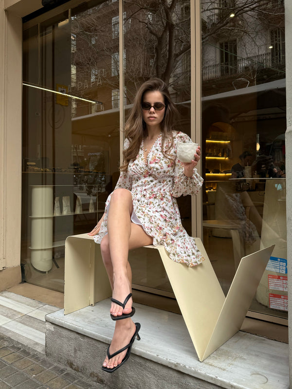 Dress Floral pink flowers print