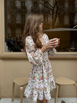 Dress Floral pink flowers print