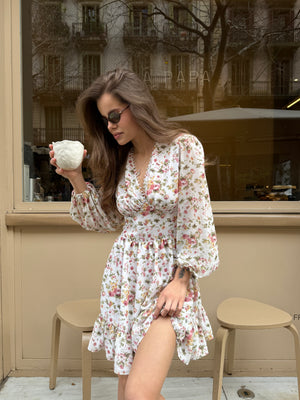 Dress Floral pink flowers print