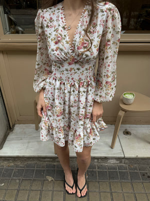 Dress Floral pink flowers print