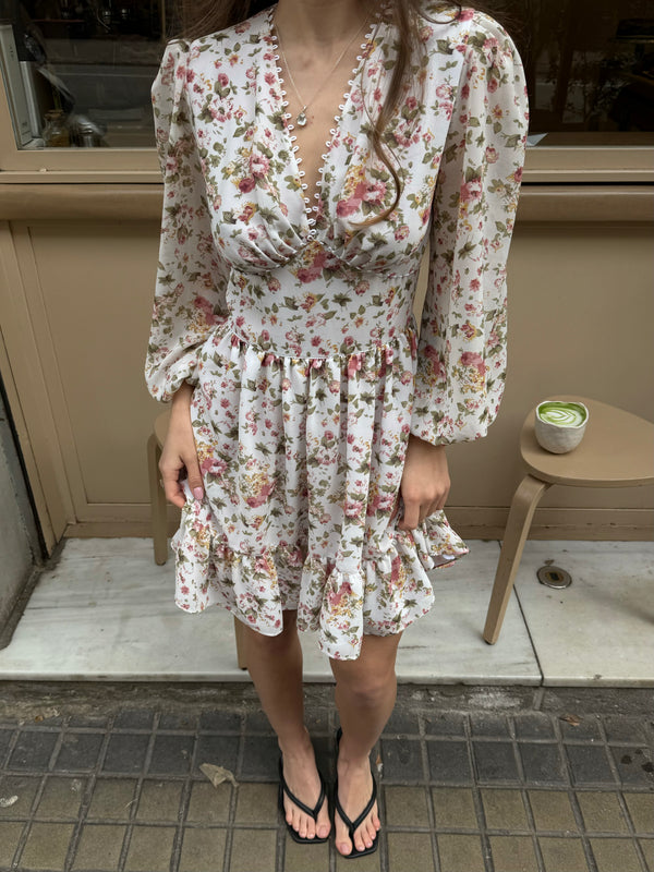 Dress Floral pink flowers print