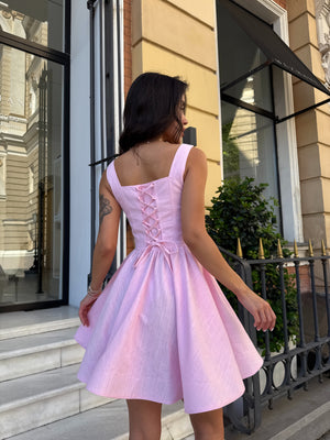 Dress Sabrina corset pink