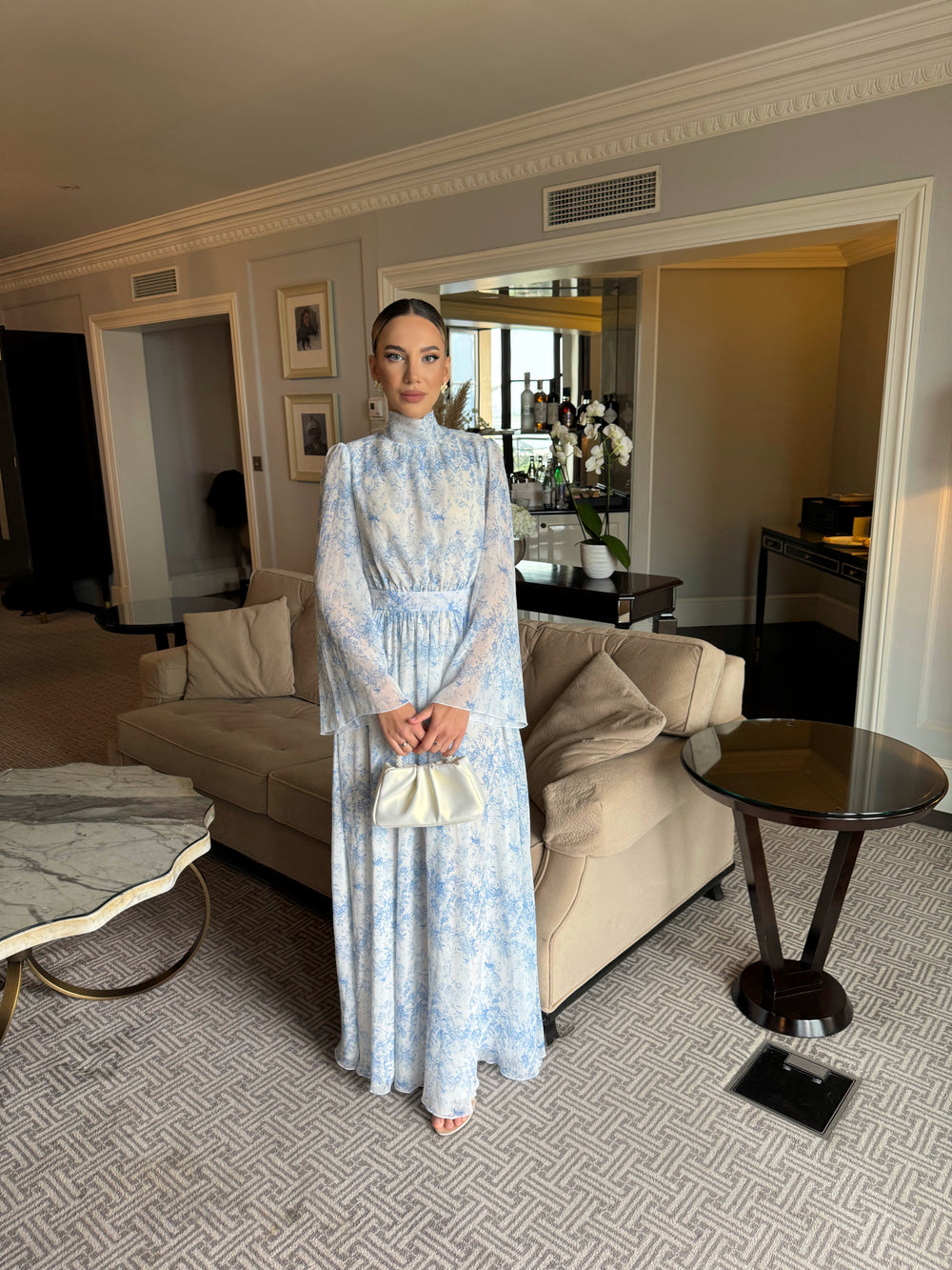 Sicilya blue dior maxi