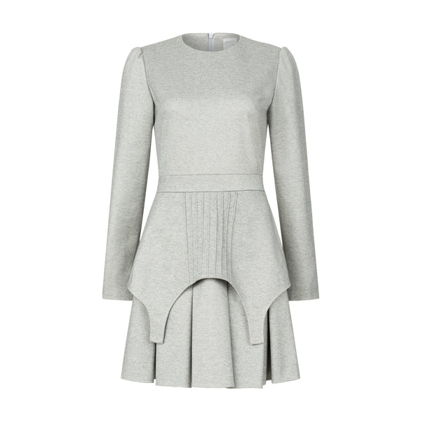 Dress Adel mini with basque gray
