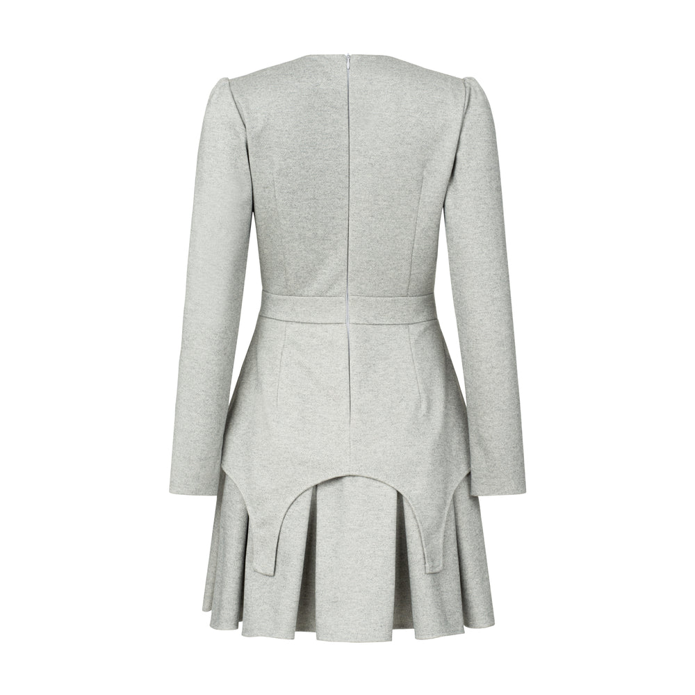 Dress Adel mini with basque gray