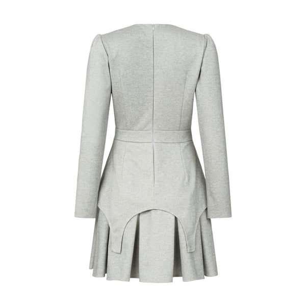 Dress Adel mini with basque gray