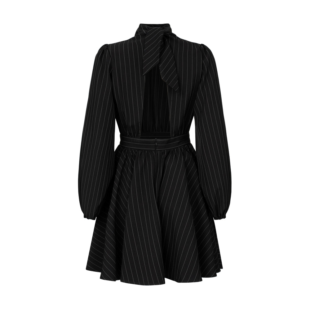 Sicilia black striped dress