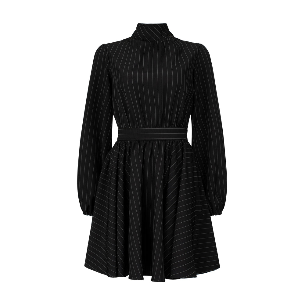 Sicilia black striped dress