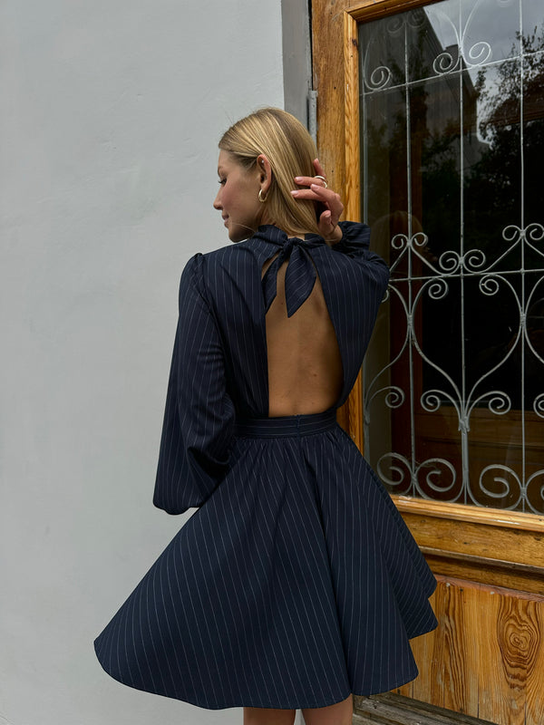Sicilia blue striped dress