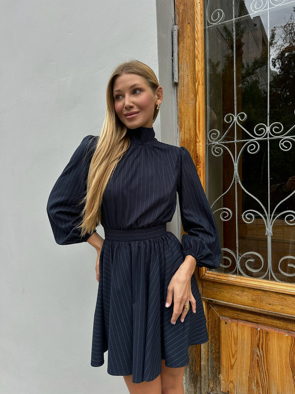 Sicilia blue striped dress