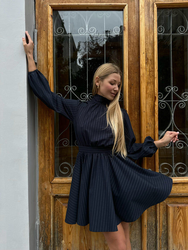 Sicilia blue striped dress