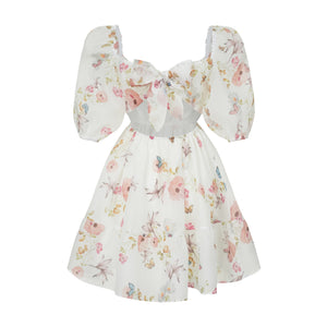 Dress Kelly with organza print butterfly