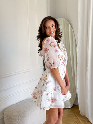 Dress Kelly with organza print butterfly