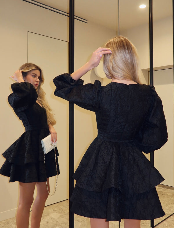 Klari dress jacquard with regilin black