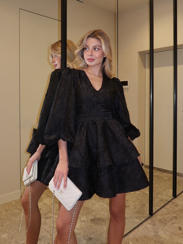 Klari dress jacquard with regilin black