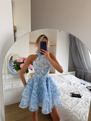Dress Mia with organza print new bloom
