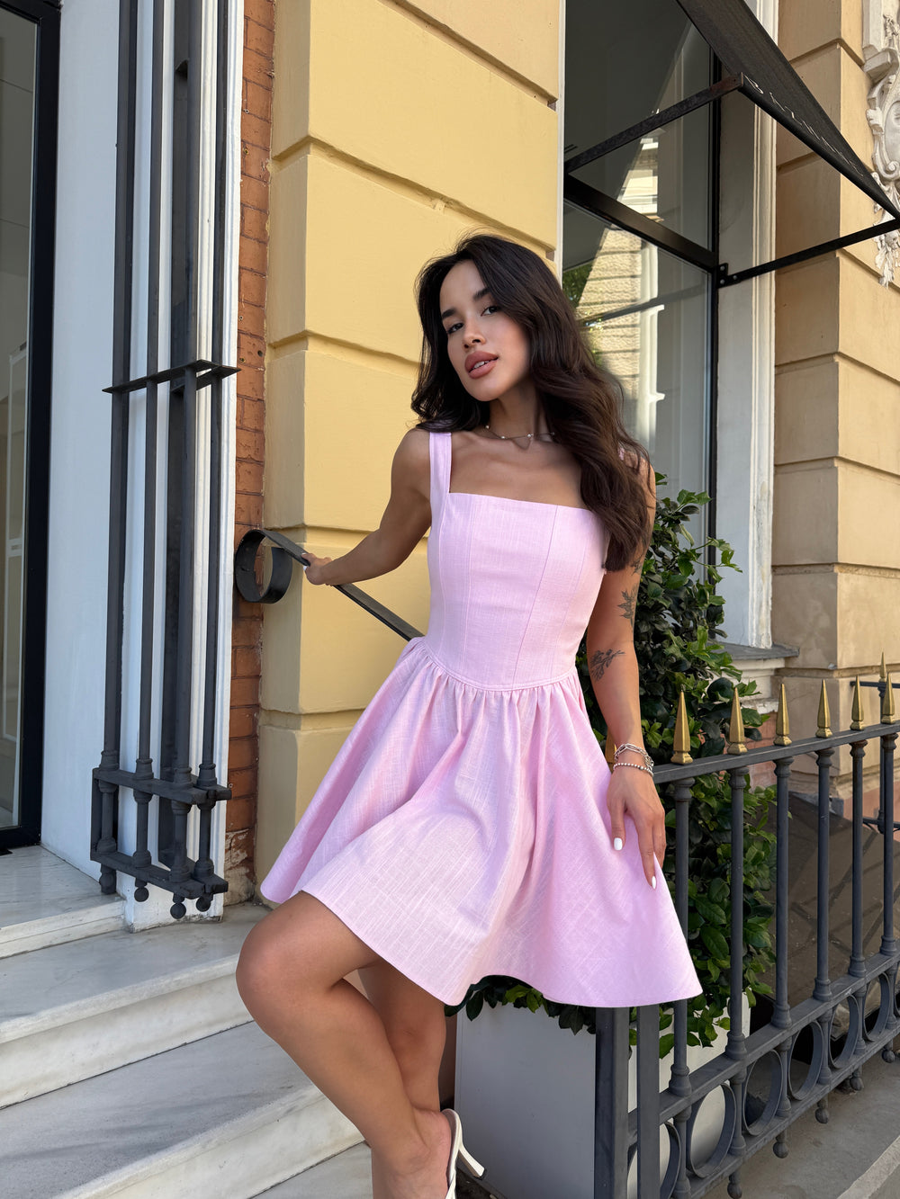 Dress Sabrina corset pink