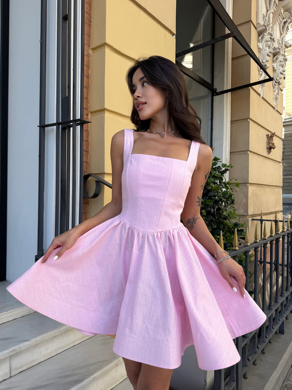 Dress Sabrina corset pink