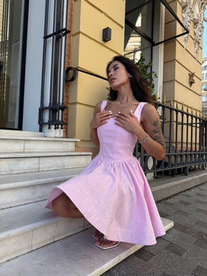 Dress Sabrina corset pink