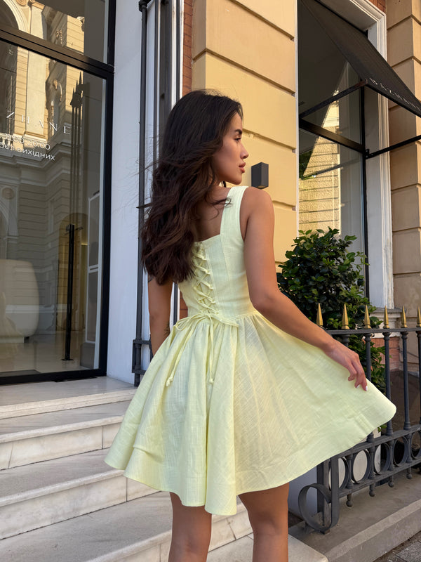 Dress Sabrina butter yellow