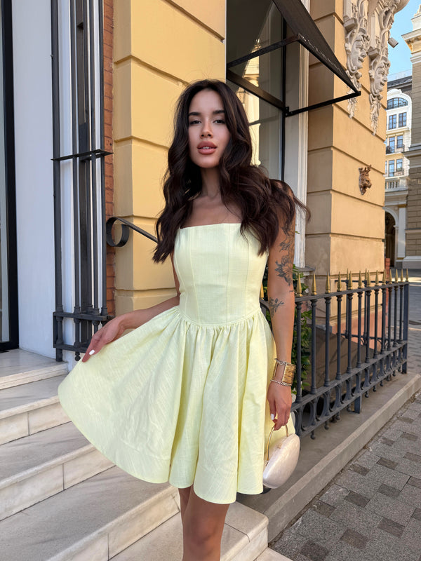 Dress Sabrina butter yellow