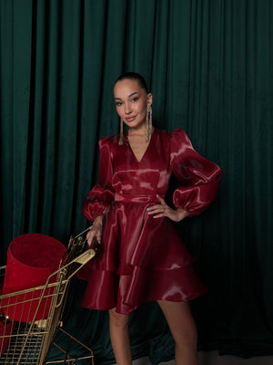 Dress new Megan dark red