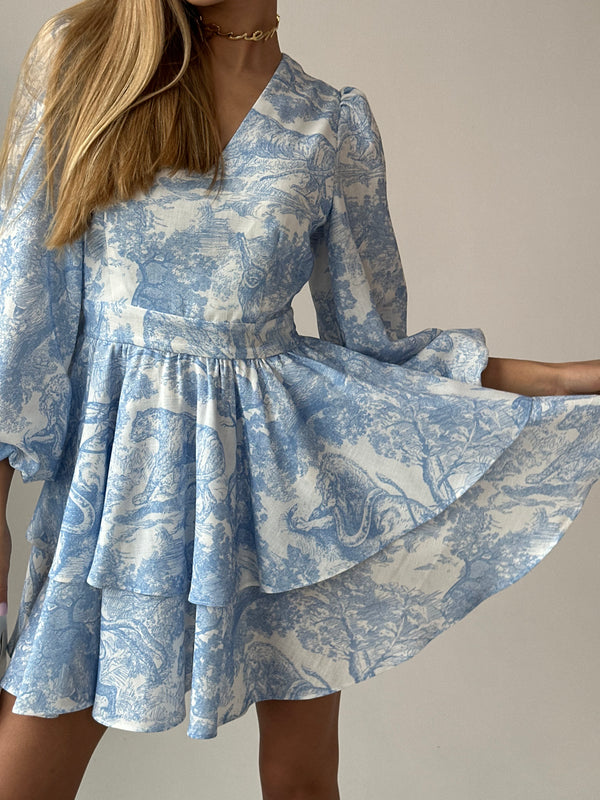 Dress Klari dior blue tigers