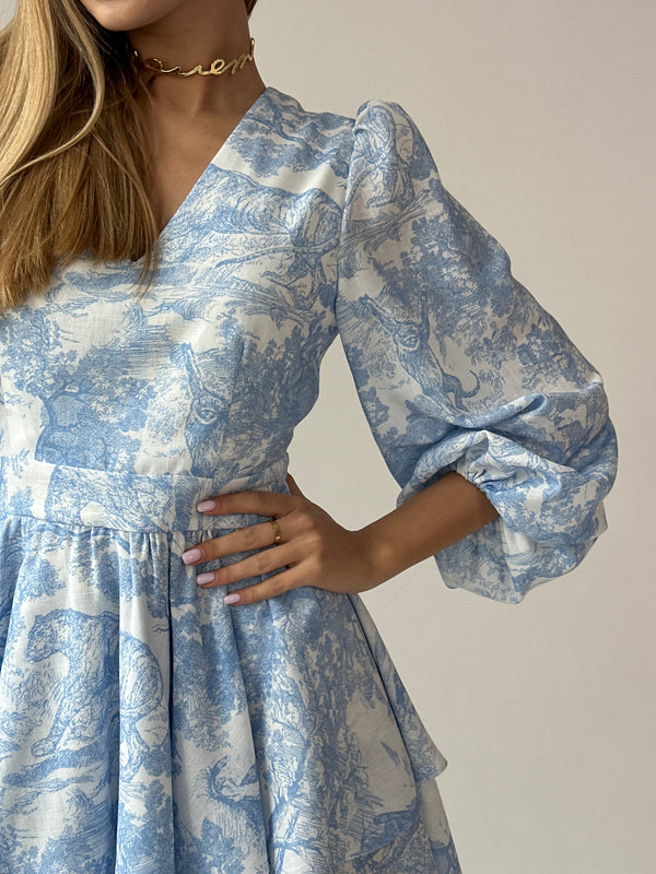 Dress Klari dior blue tigers