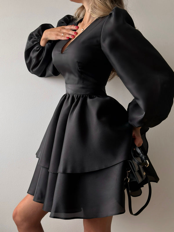 Dress Megan with organza black