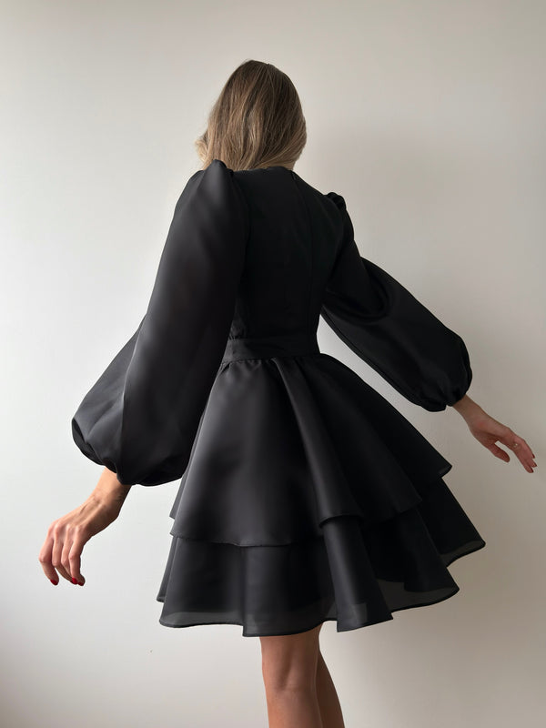 Dress Megan with organza black