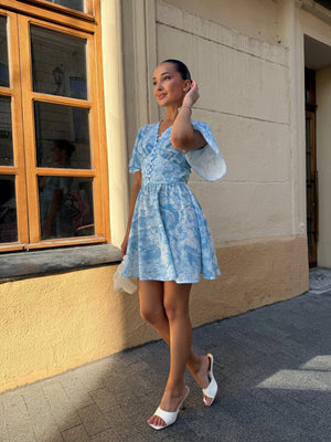Dress Elian dior blue background