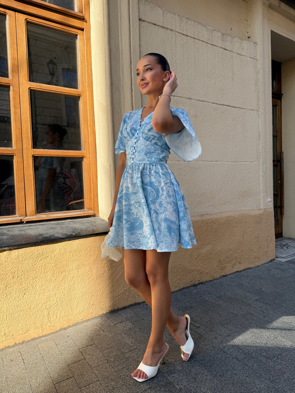 Dress Elian dior blue background