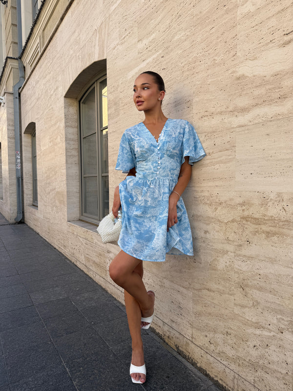 Dress Elian dior blue background