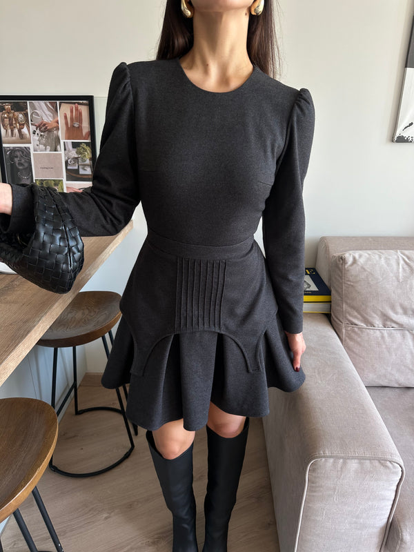 Dress Adel mini with basque graphite