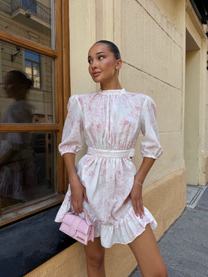Dress Adri pink branch