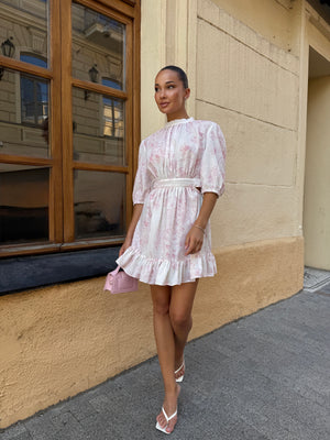 Dress Adri pink branch