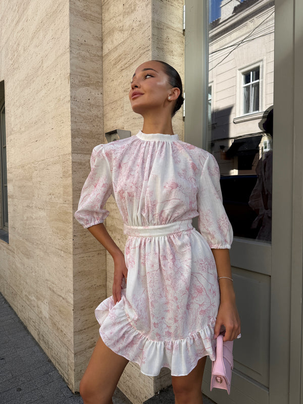 Dress Adri pink branch