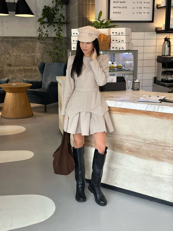 Dress Adel mini with basque beige