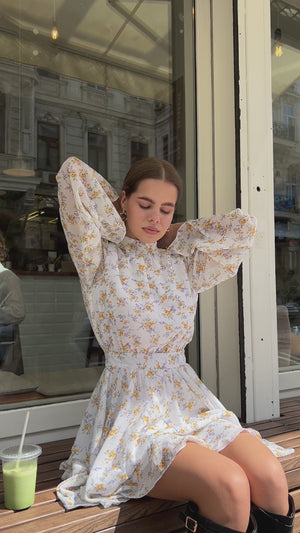 Dress Sicilya yellow harvester