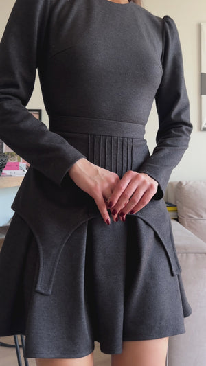 Dress Adel mini with basque graphite